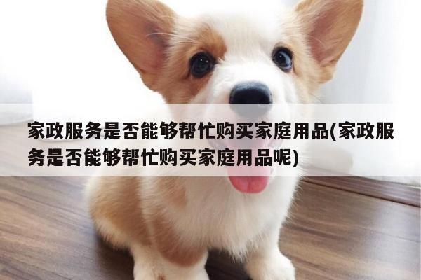 家政服务是否能够帮忙购买家庭用品(家政服务是否能够帮忙购买家庭用品呢)