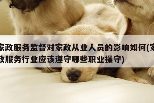 家政服务监督对家政从业人员的影响如何(家政服务行业应该遵守哪些职业操守)