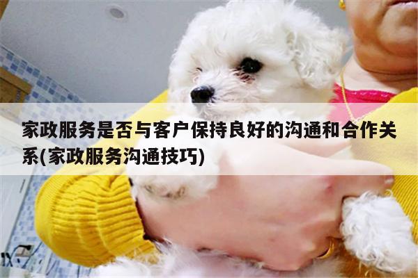 家政服务是否与客户保持良好的沟通和合作关系(家政服务沟通技巧)